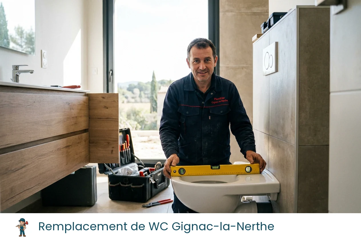Remplacement de WC à Gignac-la-Nerthe